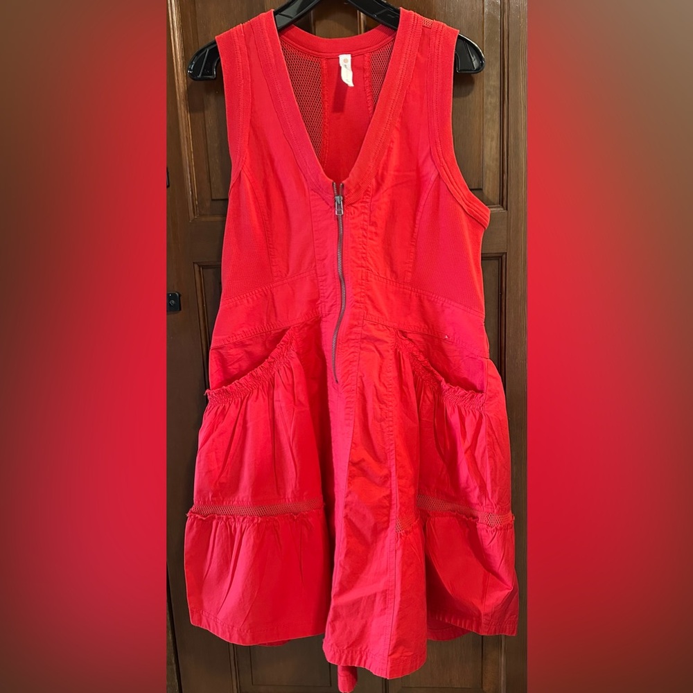 Anthropologie Red Sleeveless Dress